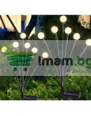2бр LED соларни лампи с 6 крушки светулки